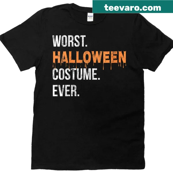 Womens funny Halloween costume T-shirt with humorous text