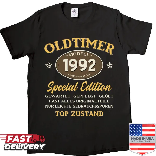 Funny vintage shirt celebrating 33rd birthday and birth year 1992.