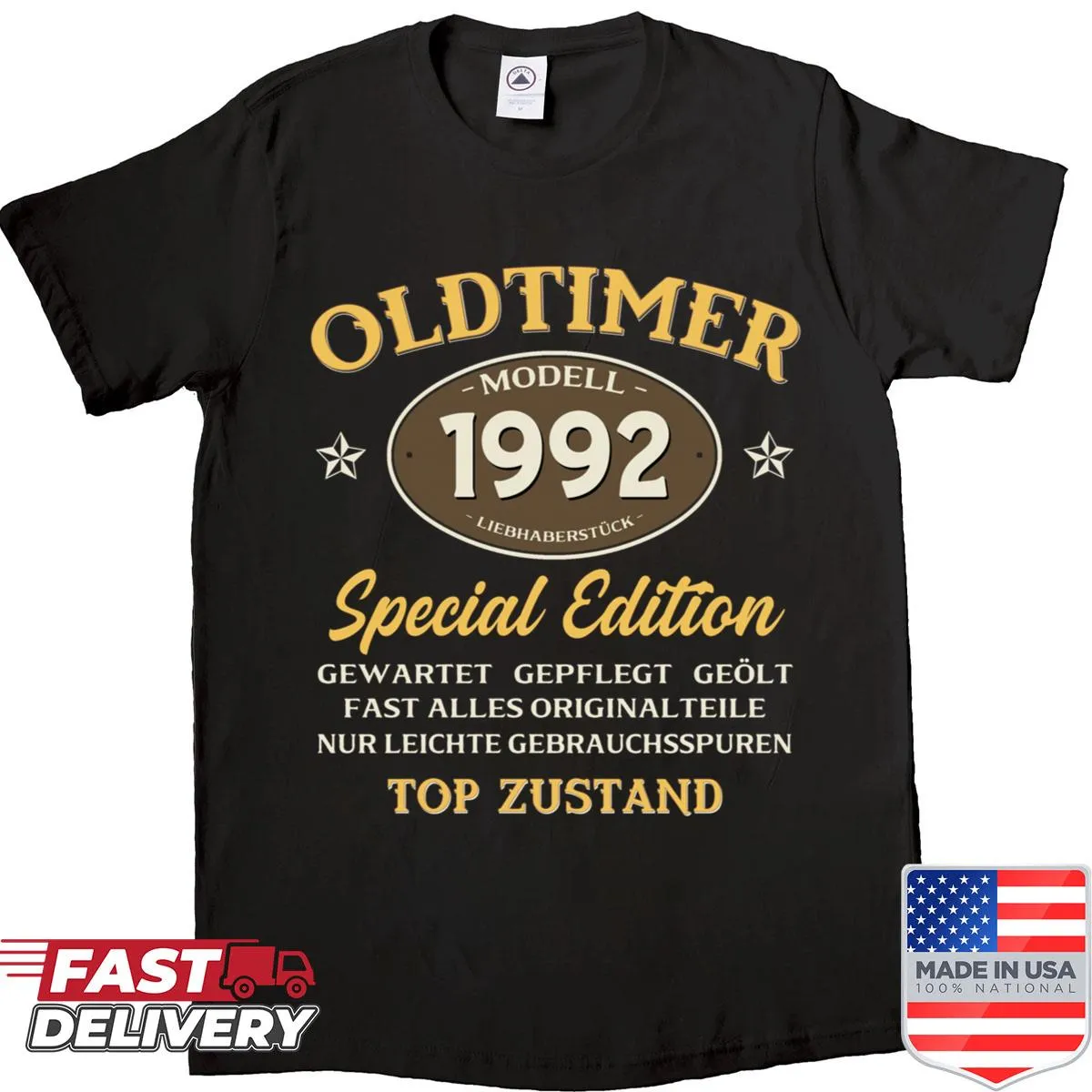 Funny vintage shirt celebrating 33rd birthday and birth year 1992.