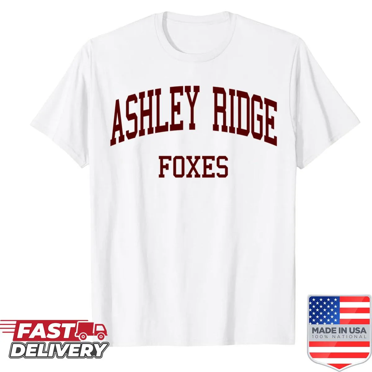 Retro Ashley Ridge High School emblem shirt for school pride