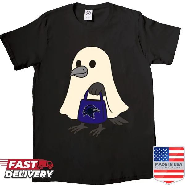 Baltimore Ravens shirt featuring a spooky ghost design