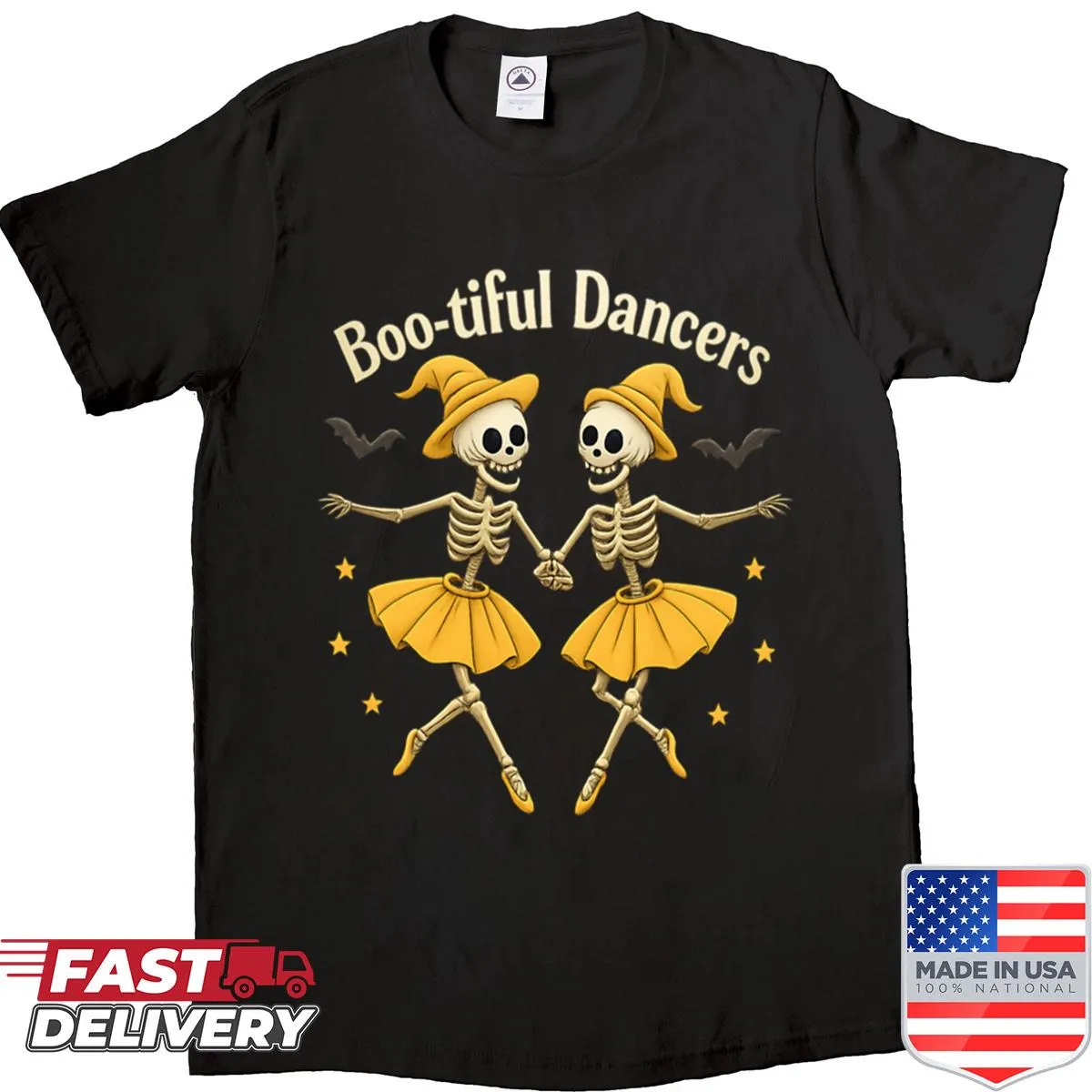 Shirt with the phrase 'Boo-tiful Dancers' in fun typography