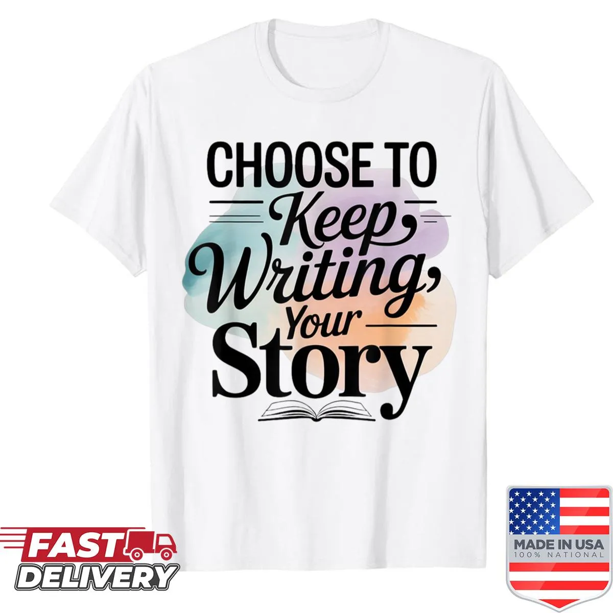 Inspirational motivational quote on a stylish shirt