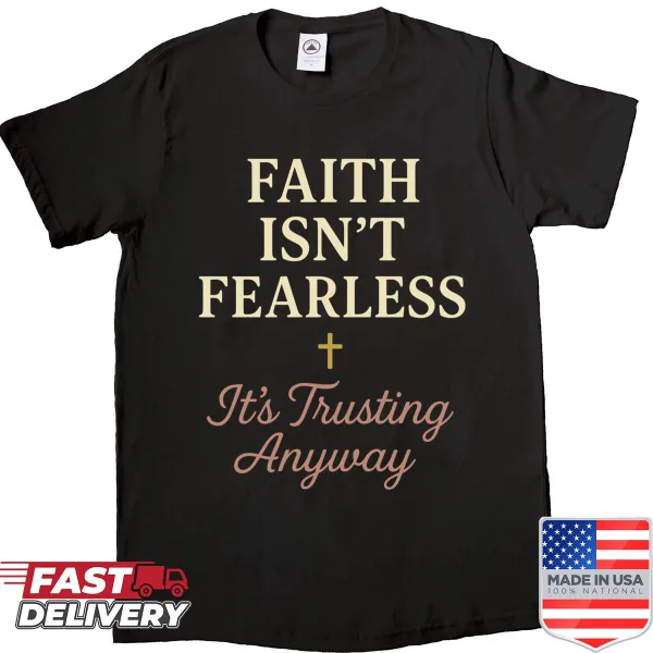 Inspirational Christian shirt with faith and mental health words
