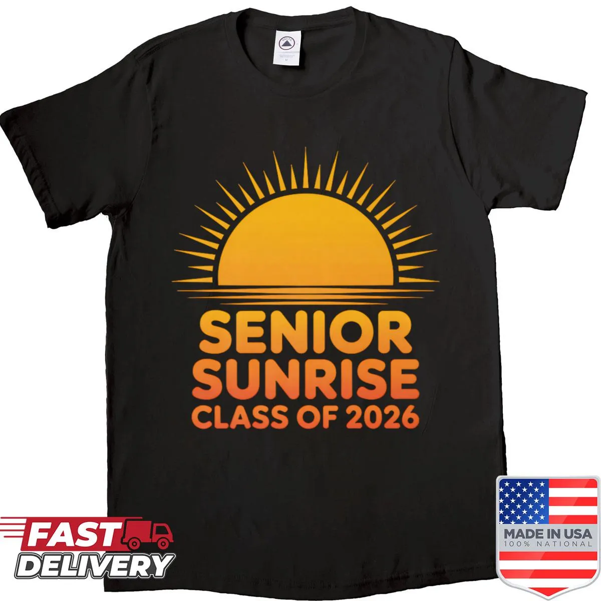 Badge-style graduation design for Class of 2026 shirt