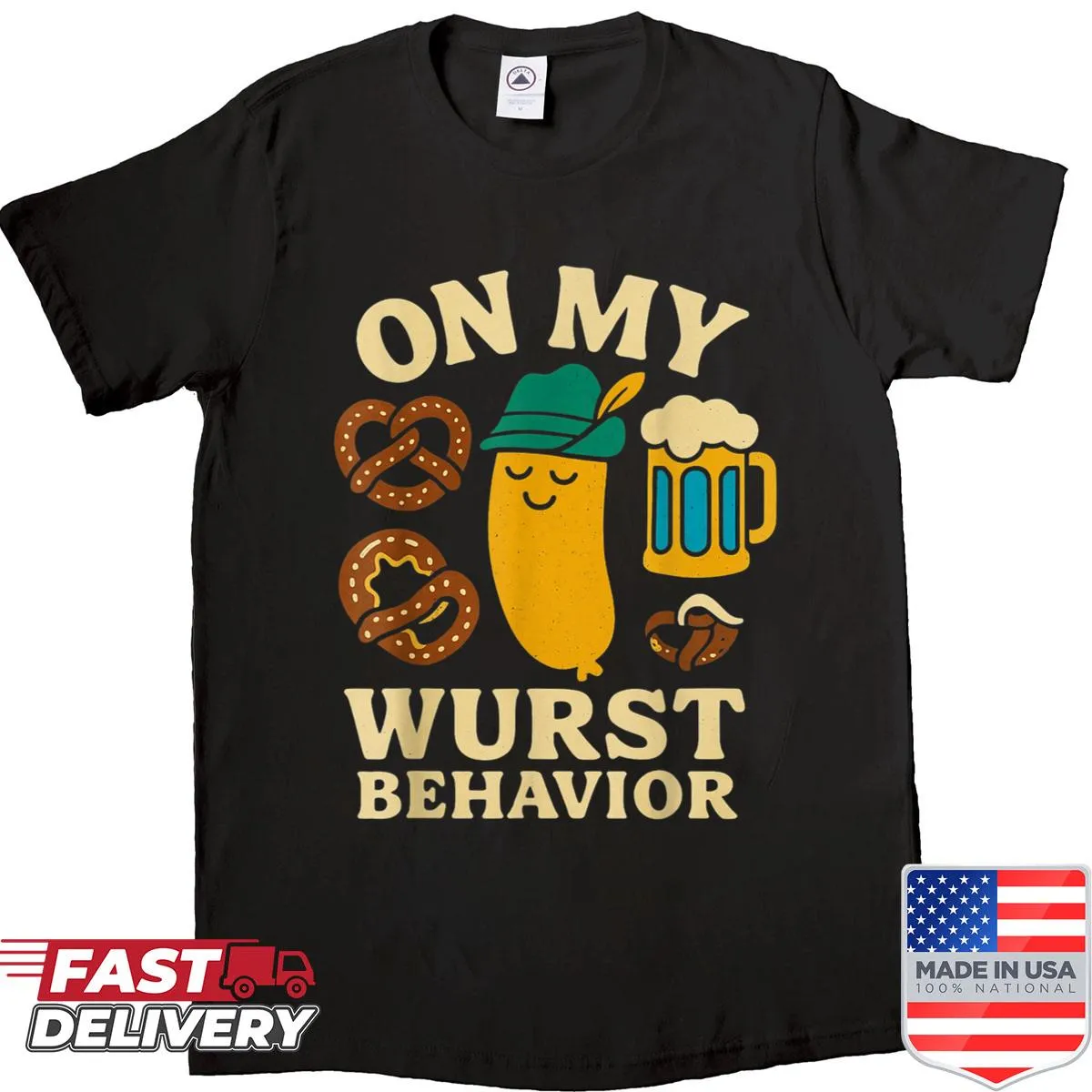 Cute Oktoberfest shirt with funny German beer graphics