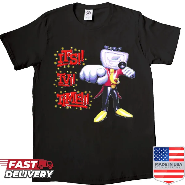 Funny shirt featuring 'It's TV Time' from Deltarune in bold text