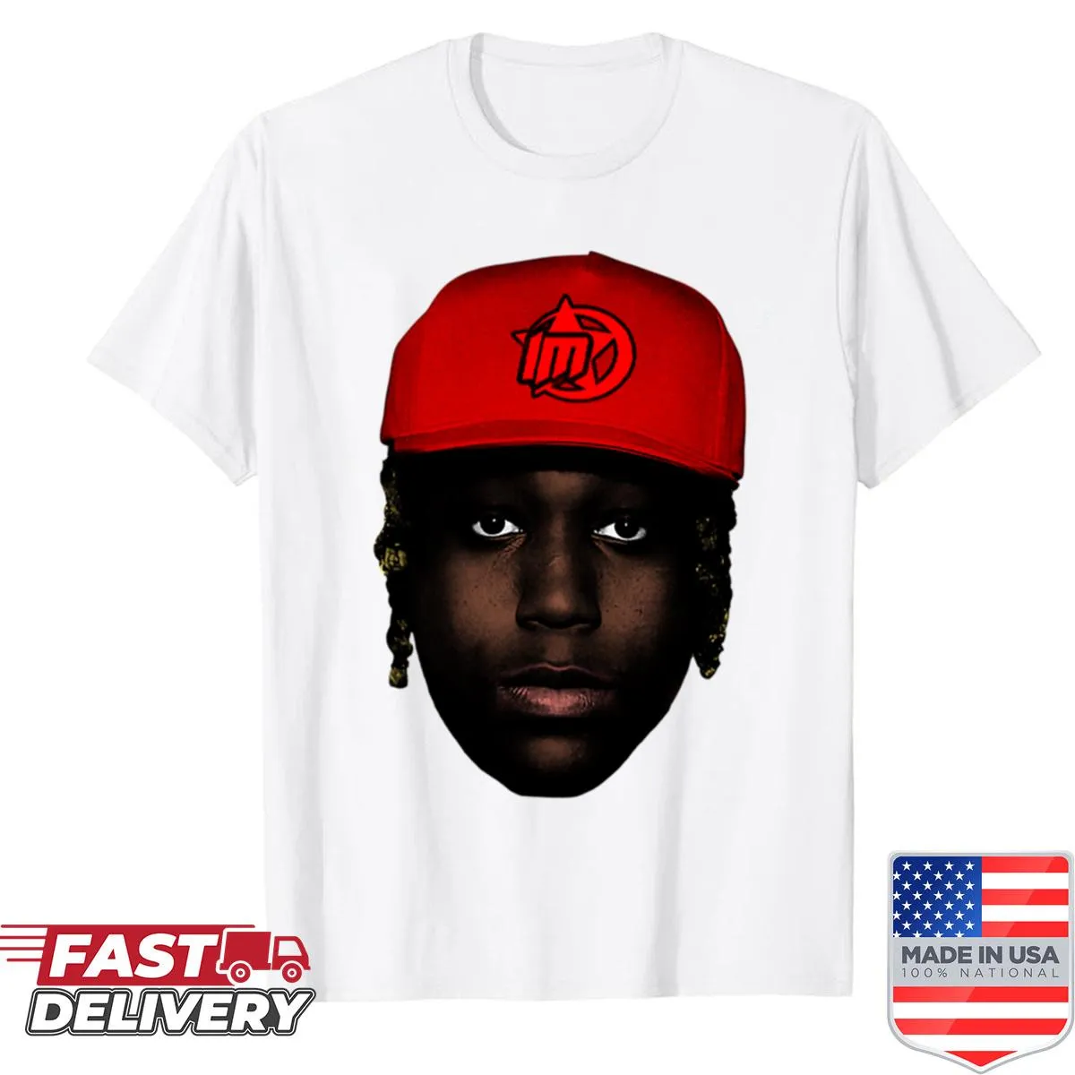 Shirt featuring a large graphic of Don Toliver's face.