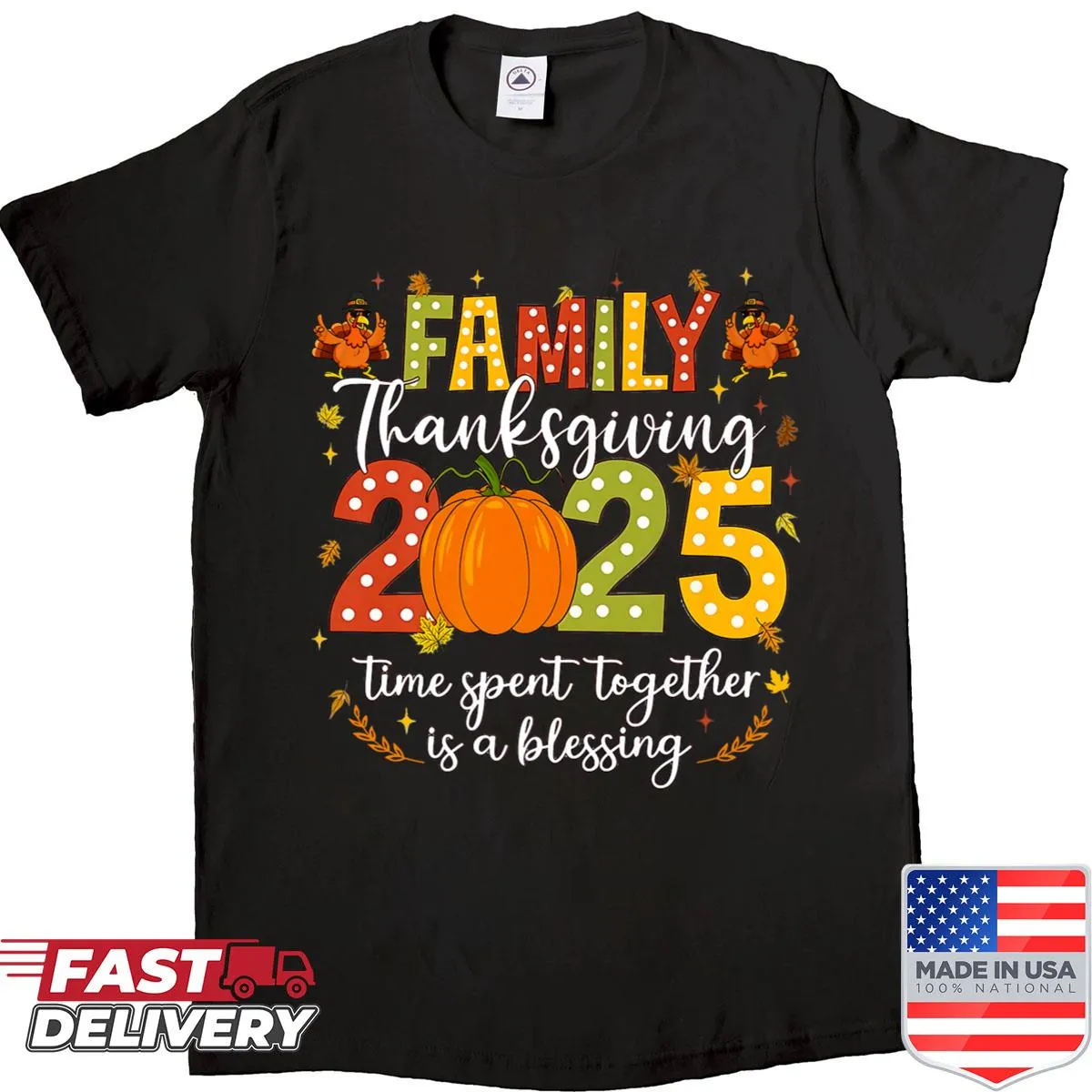 Vintage Thanksgiving turkey shirt for family reunions.