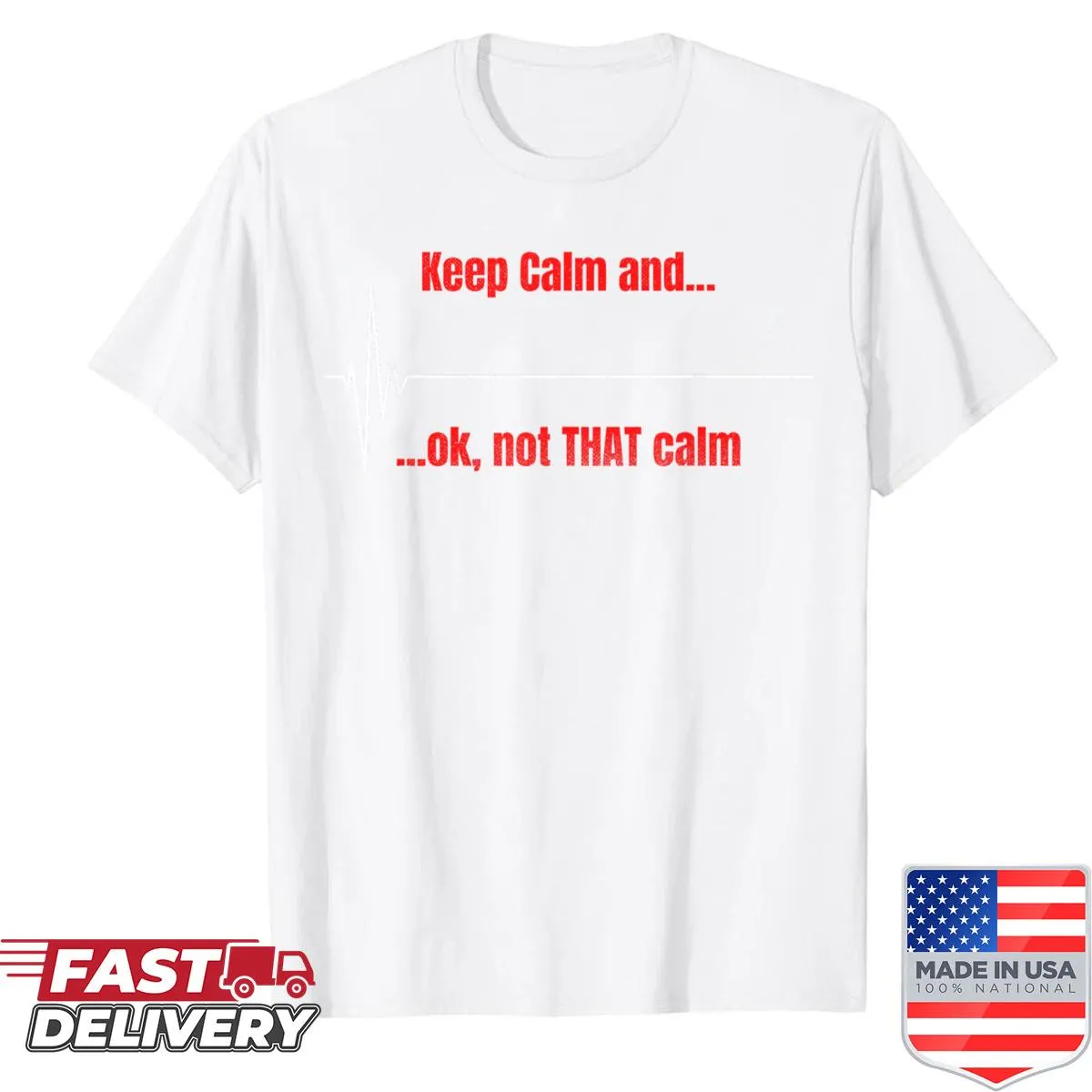 Typography shirt with 'Keep Calm And Thank You Nurse' text