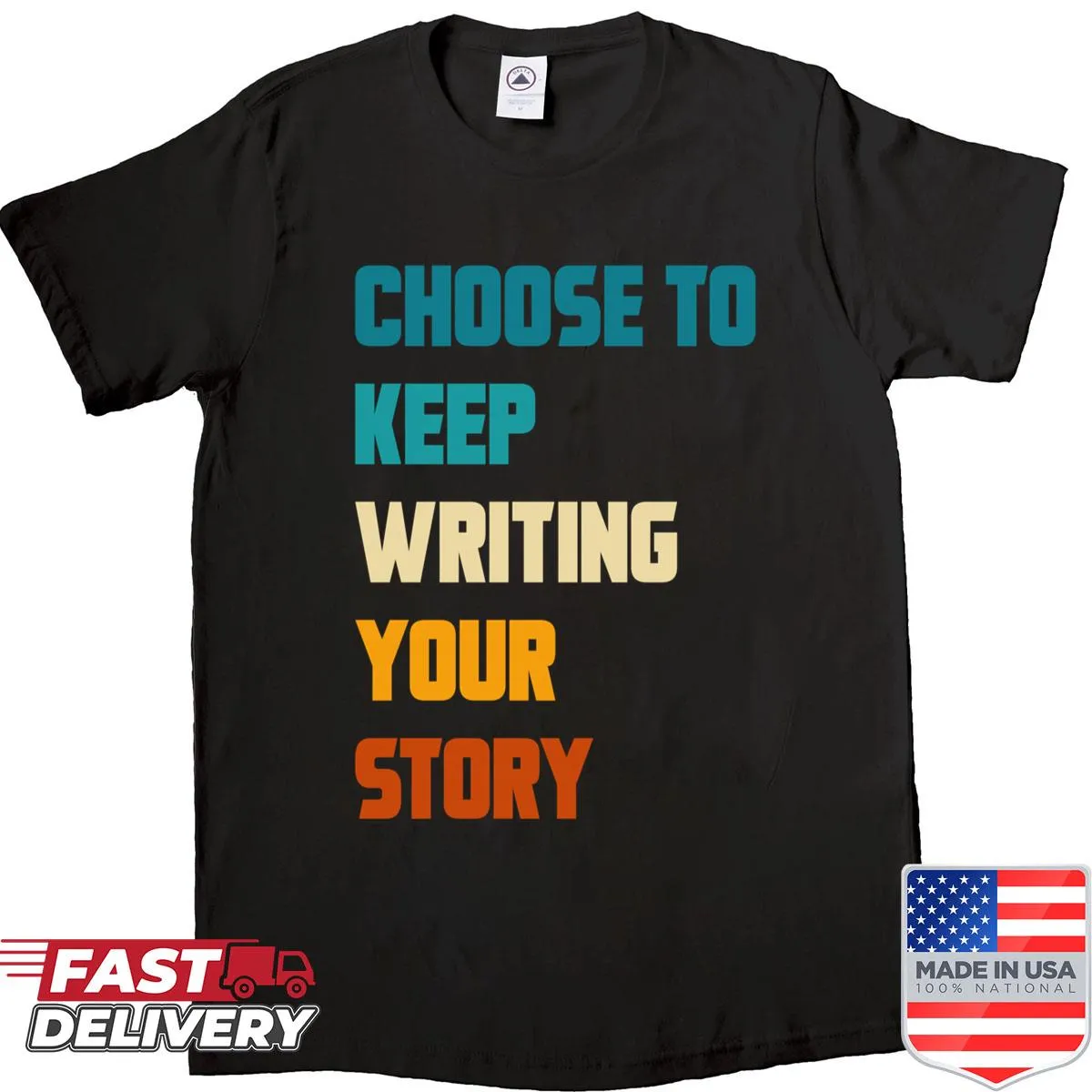 Vintage T-shirt with quote about writing your story