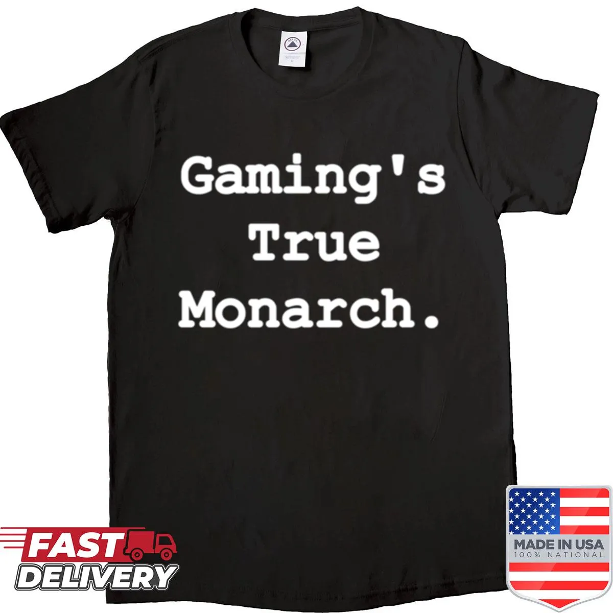 Typographic design declaring a true gaming monarch