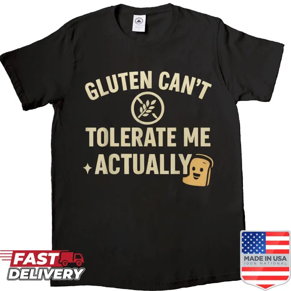 Funny food allergy shirt with gluten intolerance message