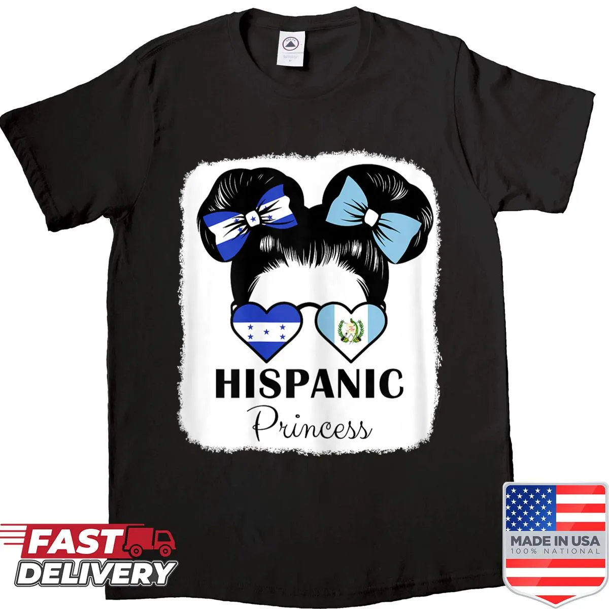 Shirt with 'Hispanic Princess' and heritage roots design