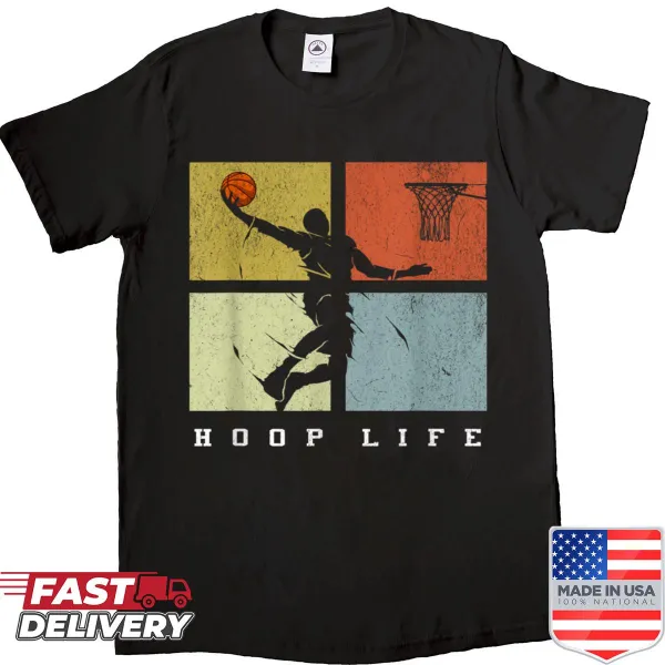 Shirt with a slogan celebrating basketball culture for players and fans