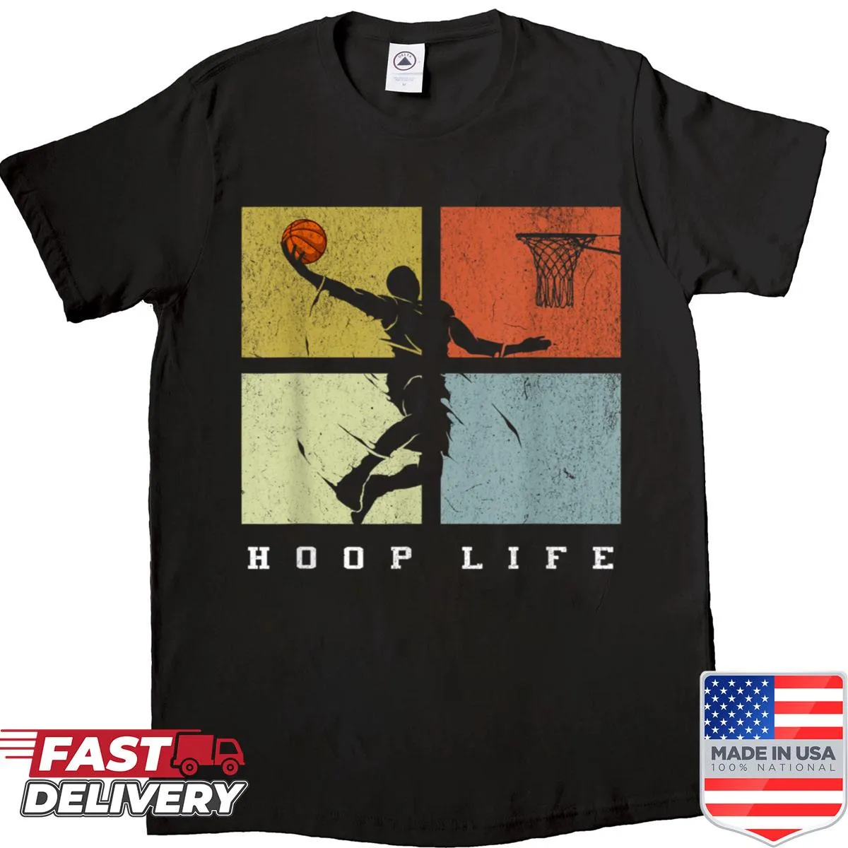Shirt with a slogan celebrating basketball culture for players and fans