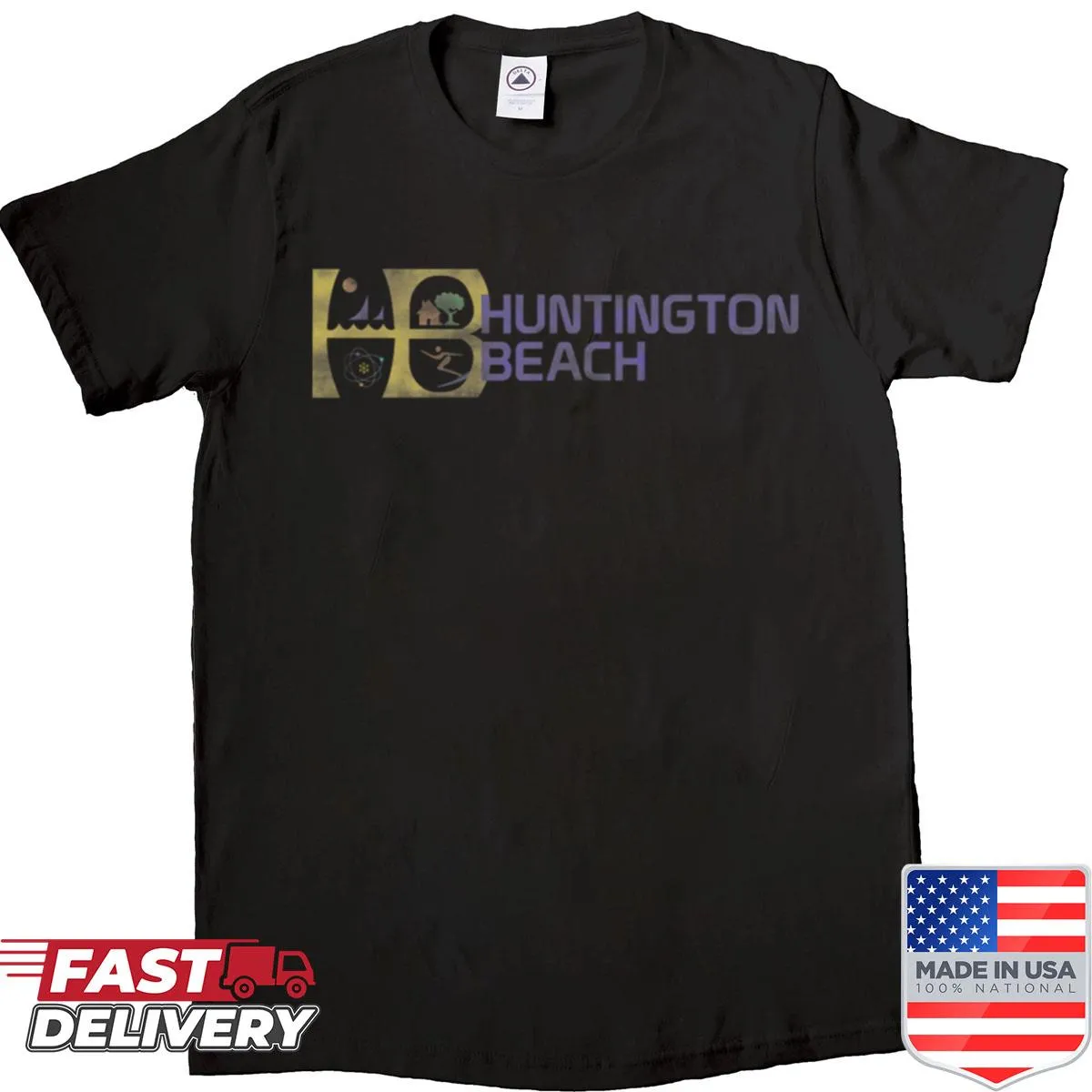 Playful California surfing shirt with beach vibes