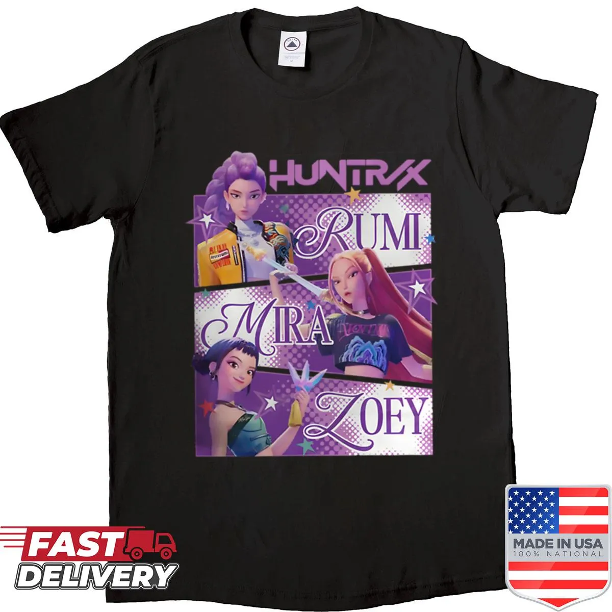 Digital character illustration t-shirt from Huntrx
