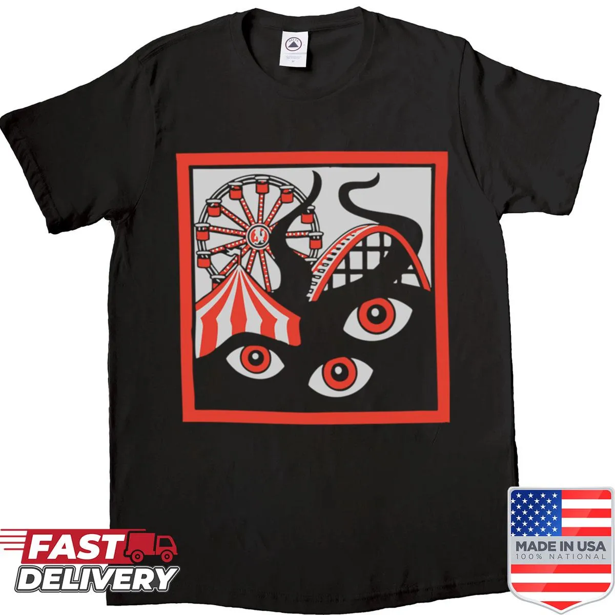 Carnival-themed graphics on an ICP T-shirt