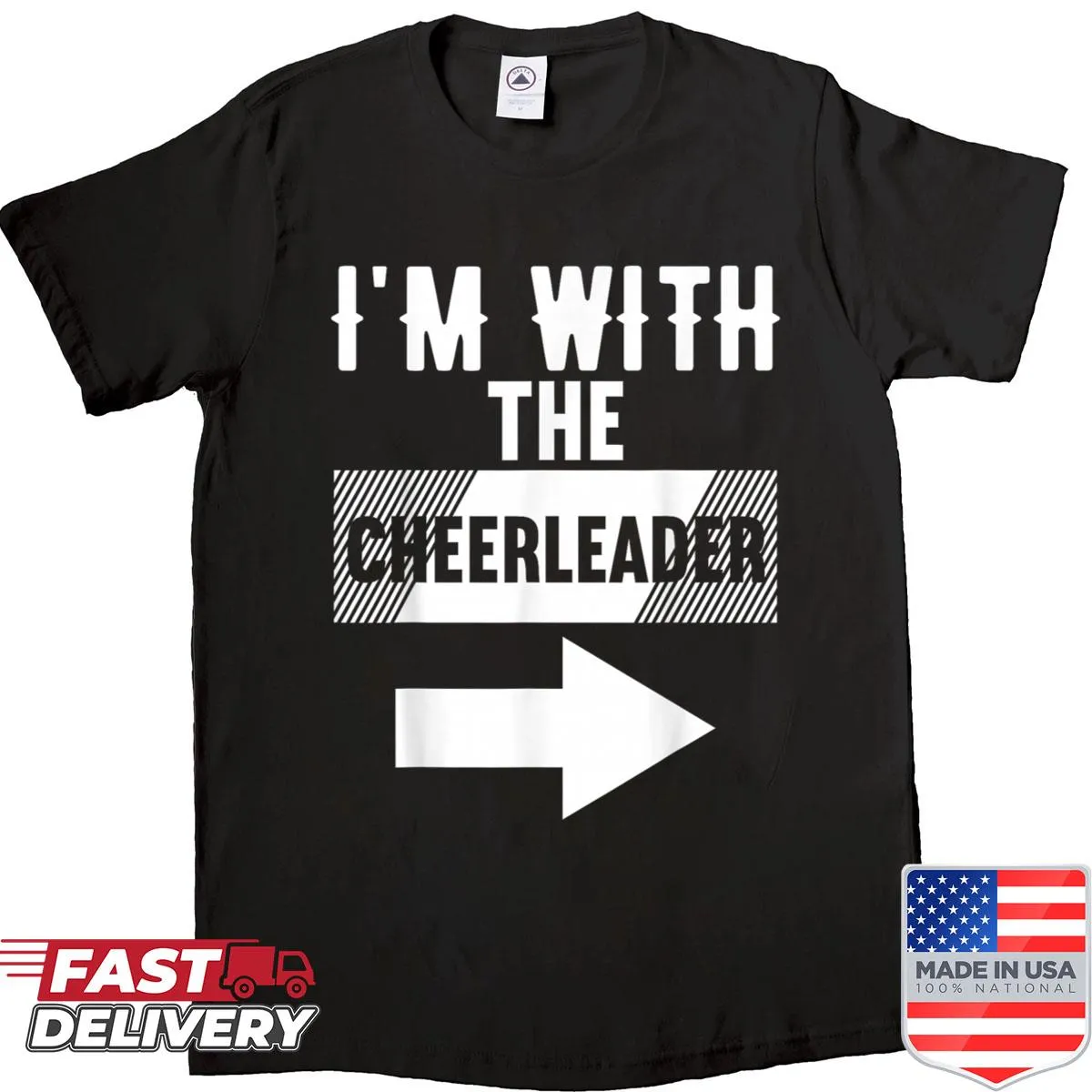 Halloween-themed shirt with cheerleader text