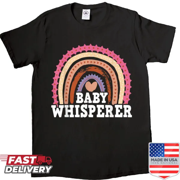 Whimsical shirt for infant teachers with baby-themed illustration