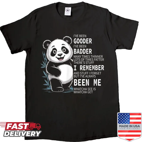 Funny panda shirt with playful good vs bad theme