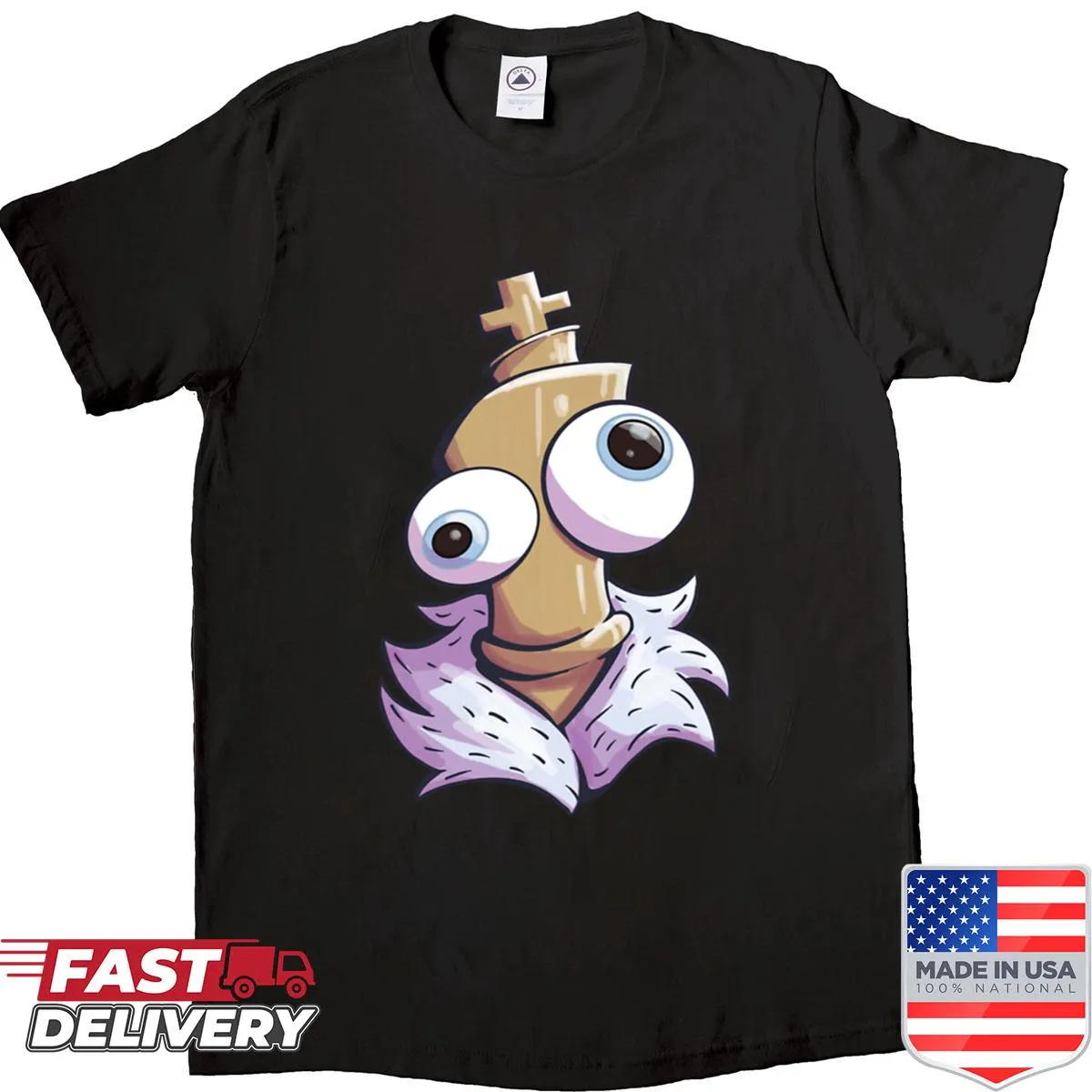 Funny shirt with bold text related to current events