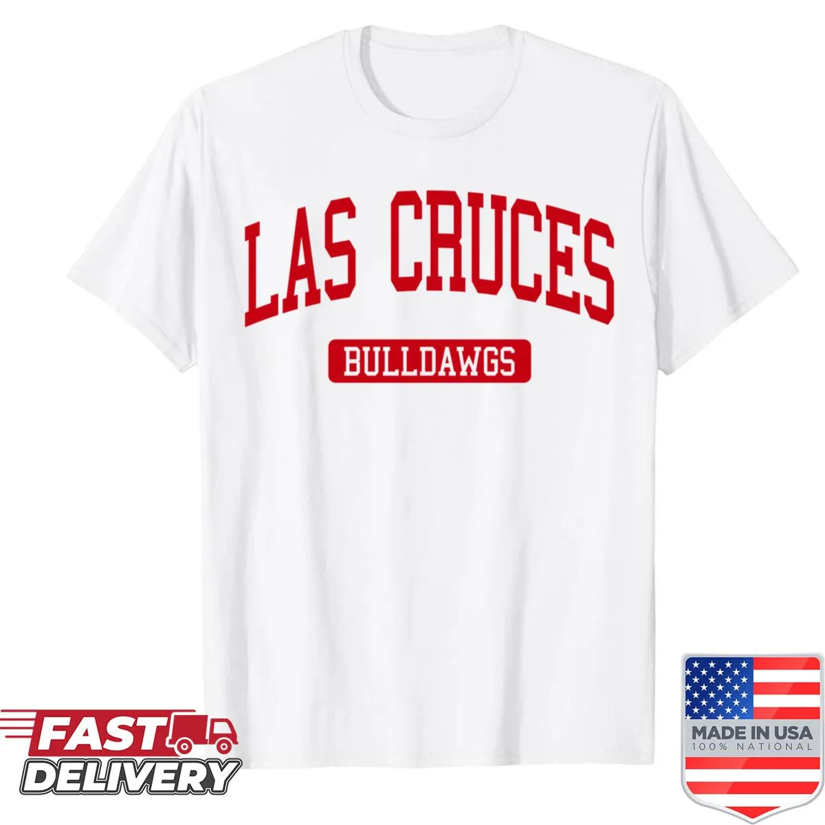 Varsity shirt featuring Las Cruces High School emblem