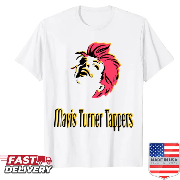 Shirt featuring playful phrase and design inspired by Mavis Turner