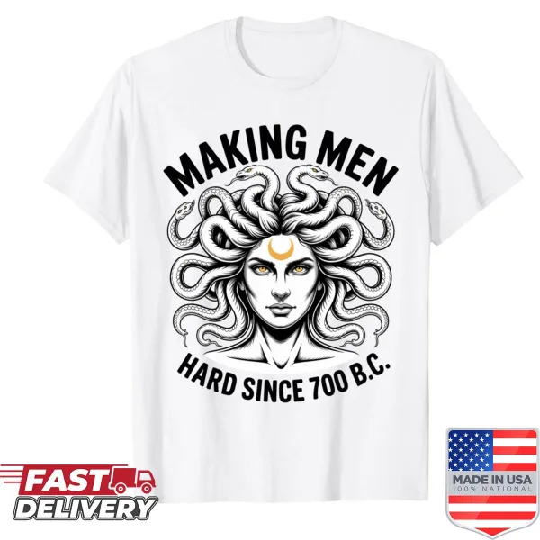 Funny Medusa shirt with mythological illustration