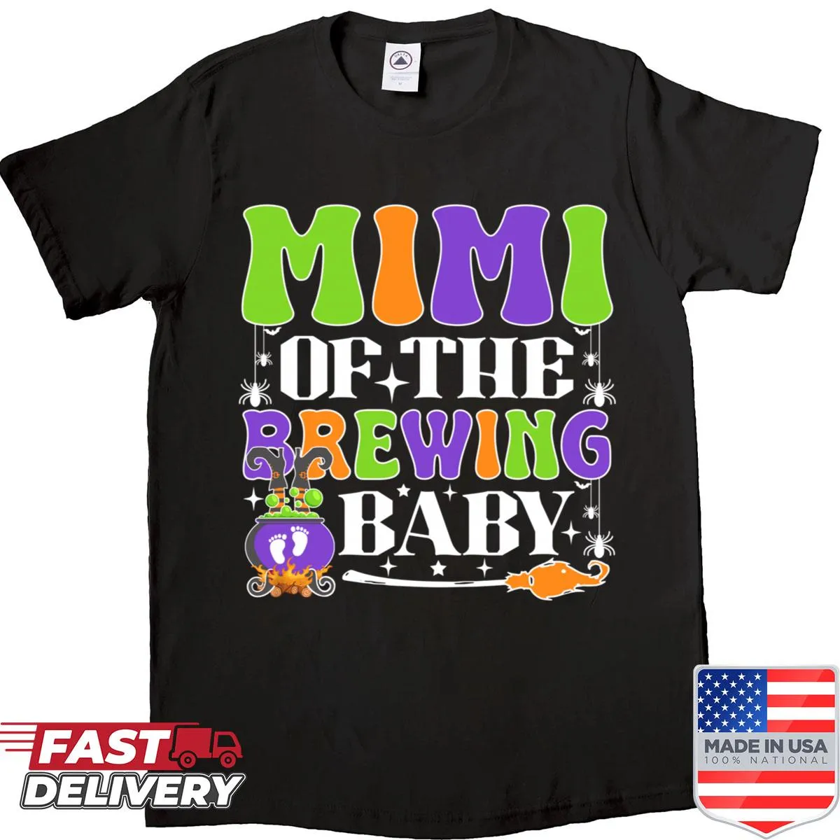 Mimi of the Brewing Baby design on a T-shirt for moms