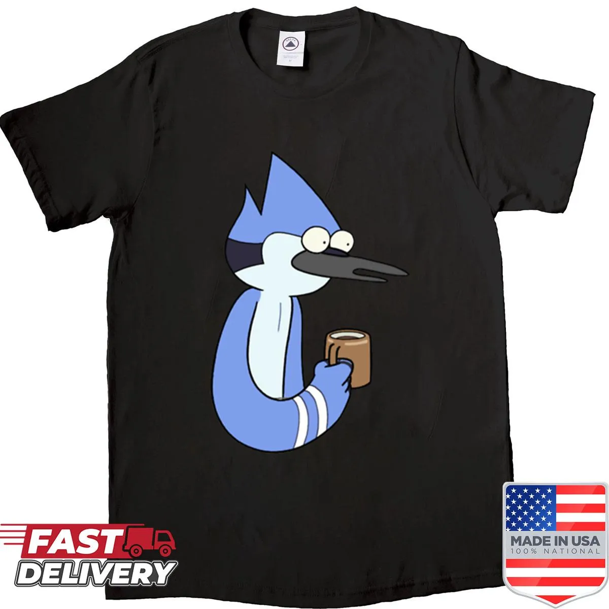 Shirt featuring Mordecai from The Regular Show
