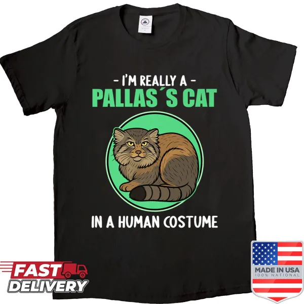 Illustration of a Pallass cat on a premium shirt