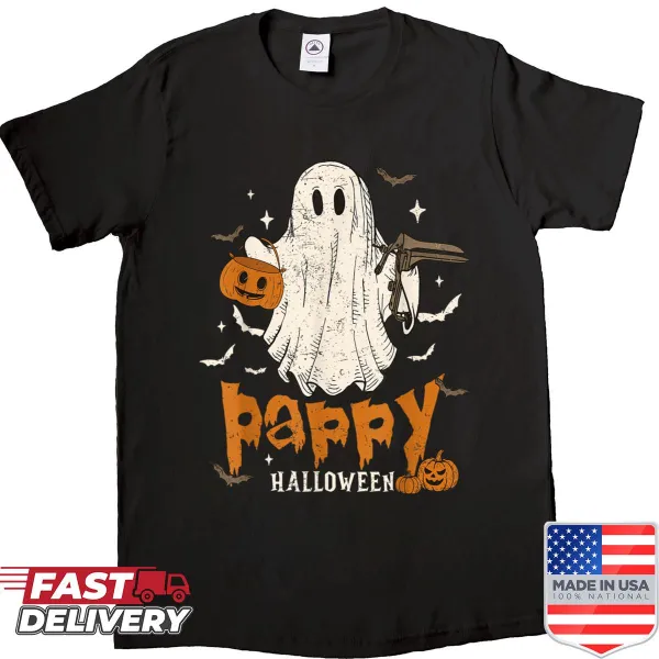 Halloween shirt featuring ghost design with nursing department theme
