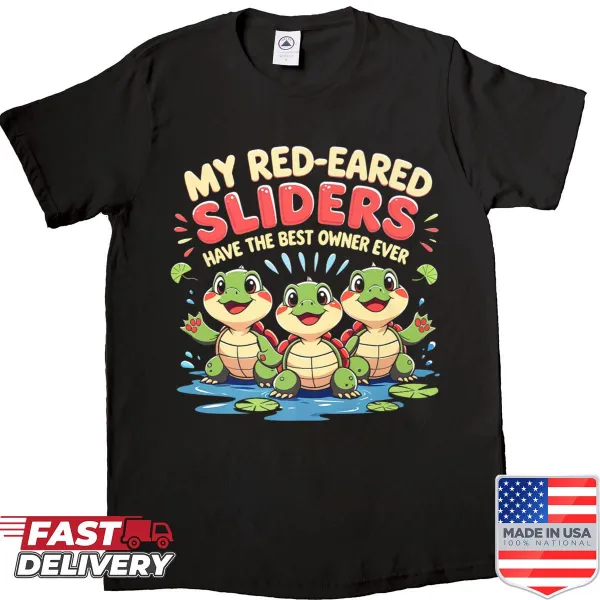 Detailed illustration of a red-eared slider turtle on a shirt