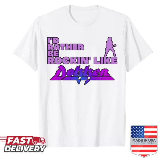 Fun shirt with bold text saying Rockin Like A Rockstar
