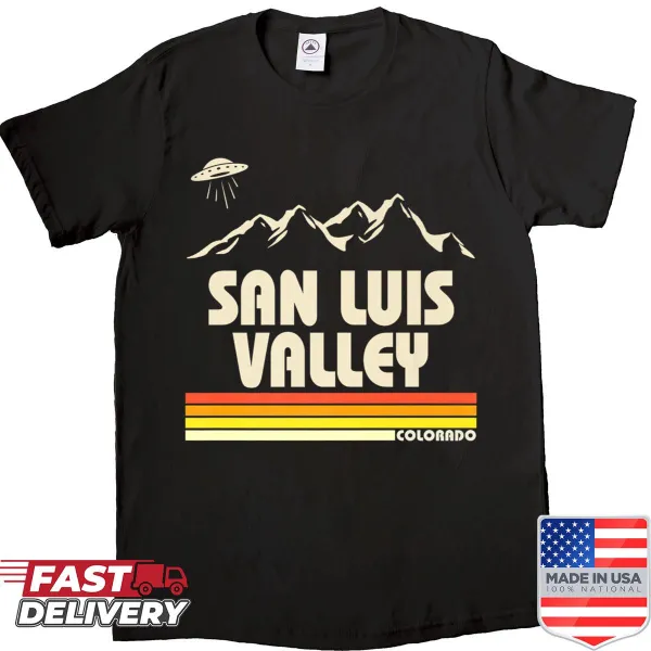 Artistic San Luis Valley shirt featuring beautiful landscapes of Colorado