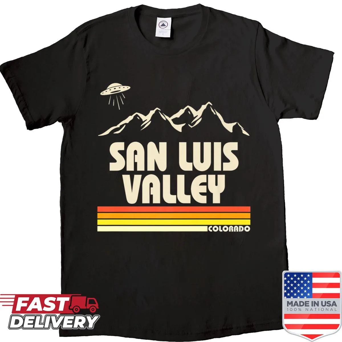 Artistic San Luis Valley shirt featuring beautiful landscapes of Colorado