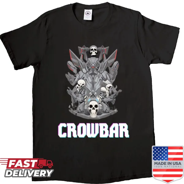 Cartoon-style Skull Mech design on a unique shirt.