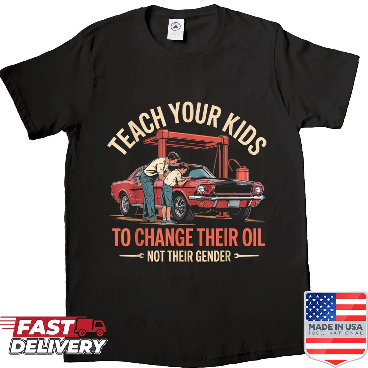 Humorous t-shirt on practical parenting skills