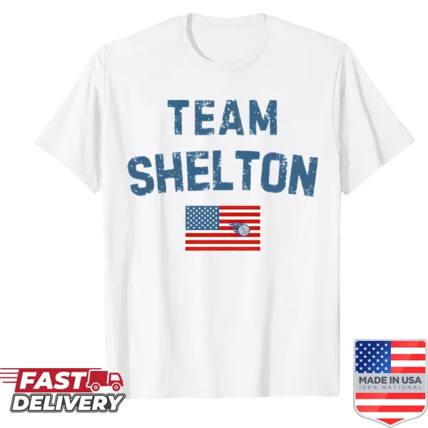 Playful design representing Team Shelton USA with tennis imagery.