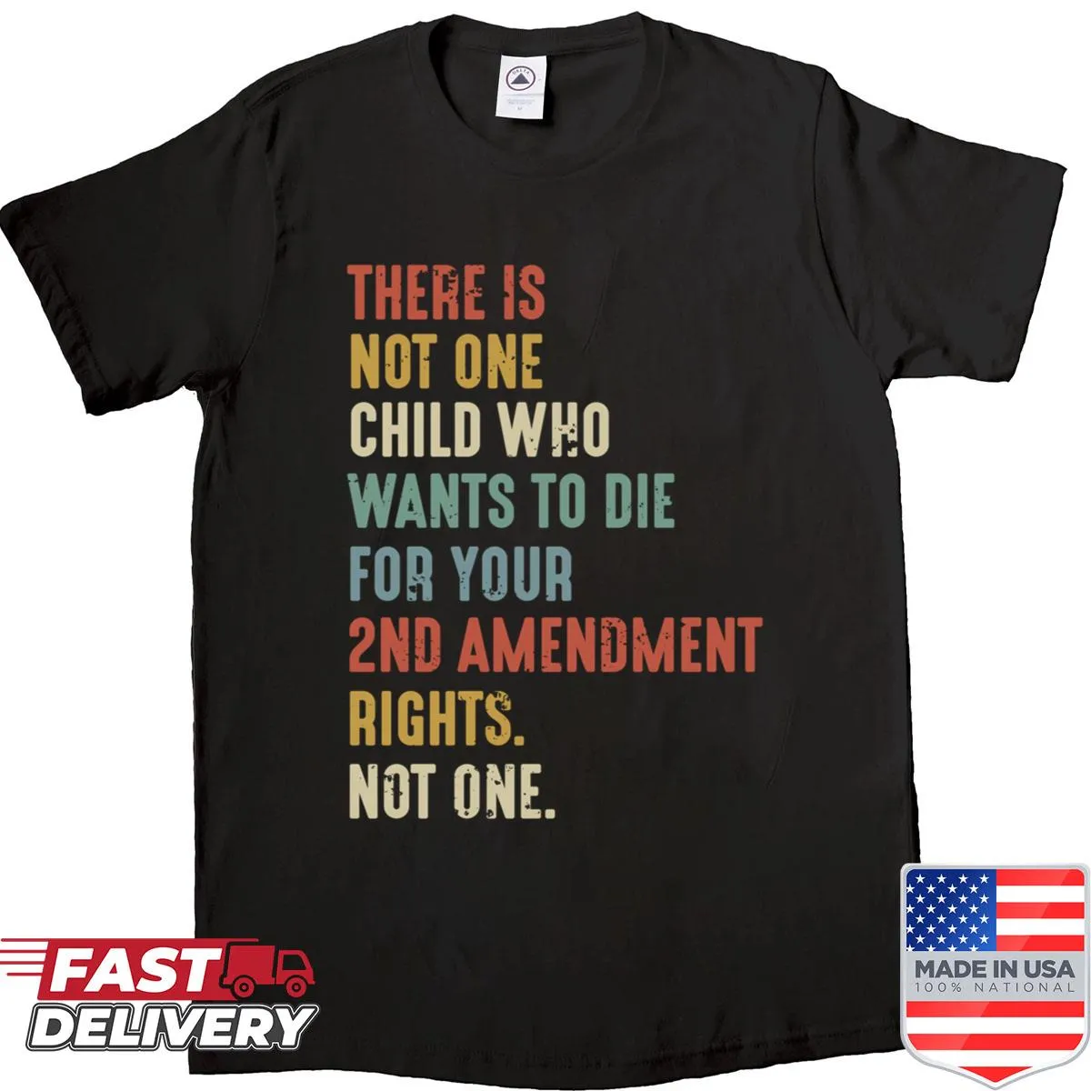 Bold typography t-shirt addressing the 2nd Amendment debate
