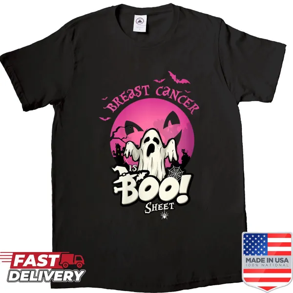 Funny Halloween shirt with Breast Cancer awareness message