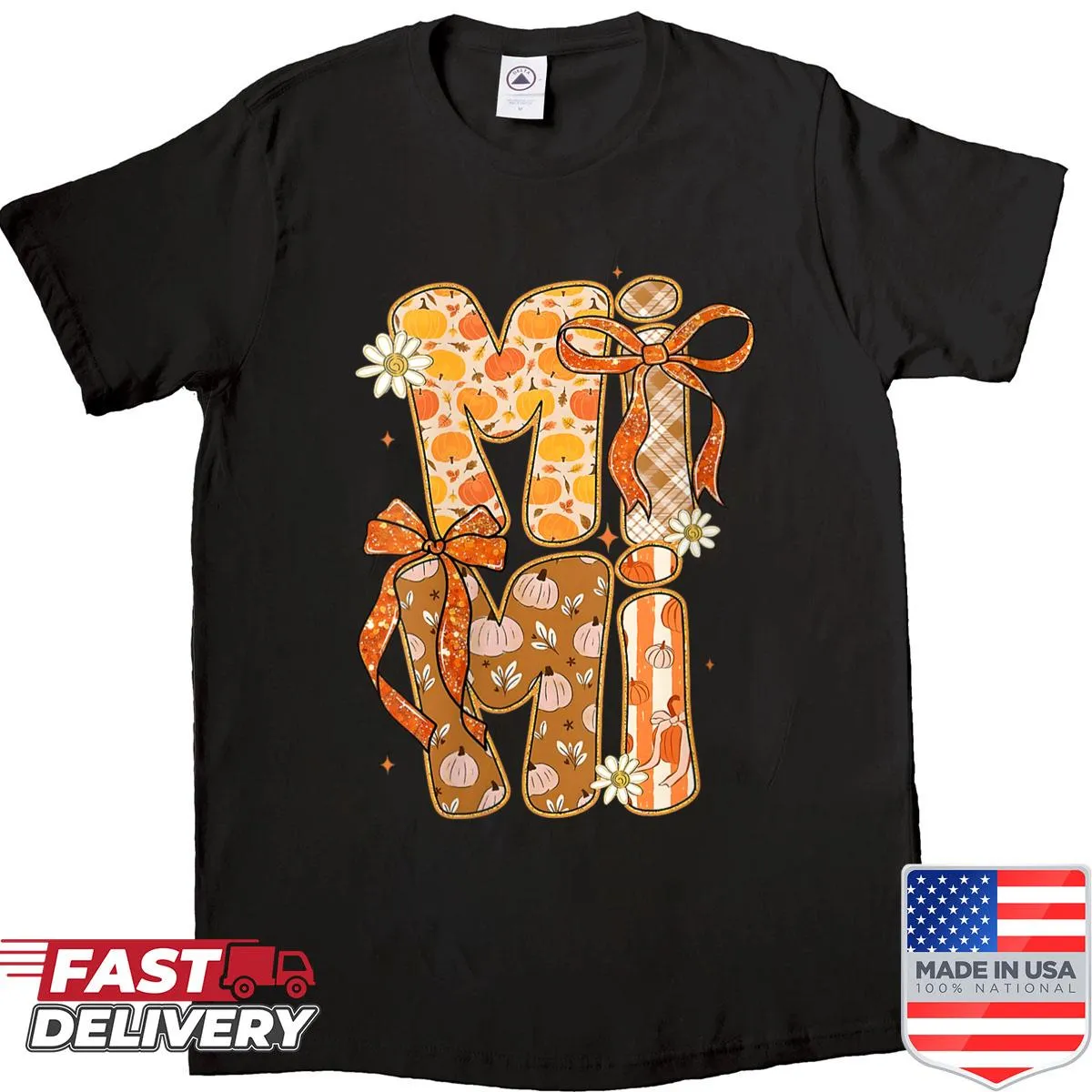 Charming shirt for Mimi with a bow design for Thanksgiving