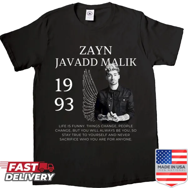 Illustration of Zayn Malik's winged portrait for music fans