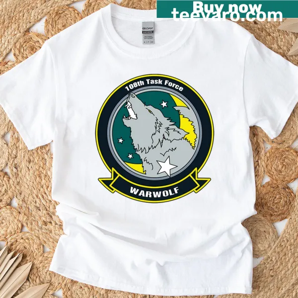 Graphic T-shirt featuring the 108th Task Force and Warwolf theme