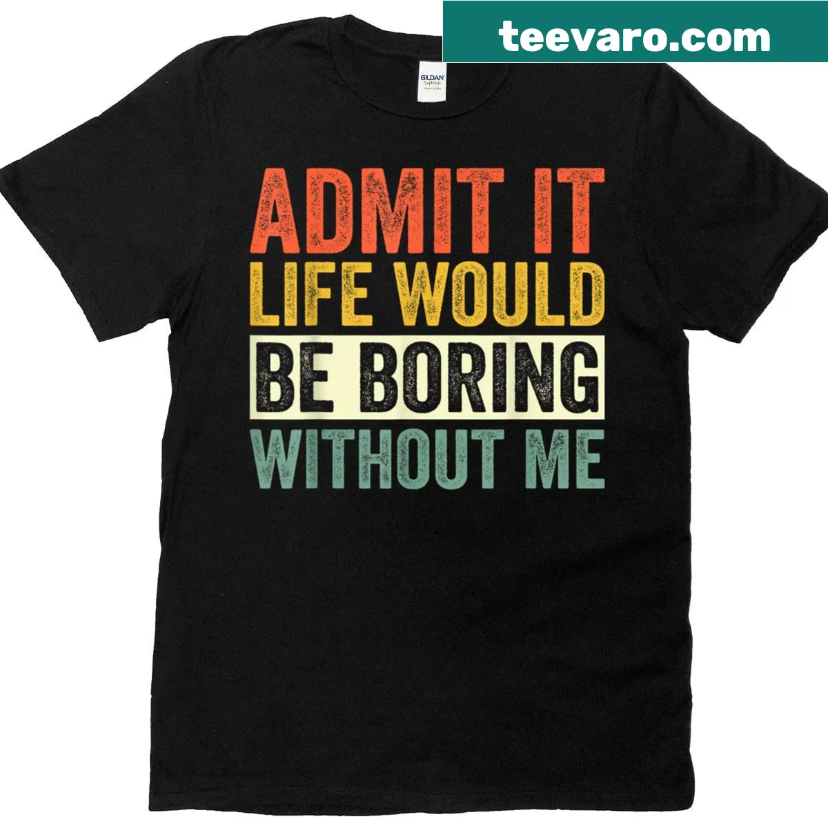 Funny typography design on a vintage-style T-shirt — on a men's t-shirt