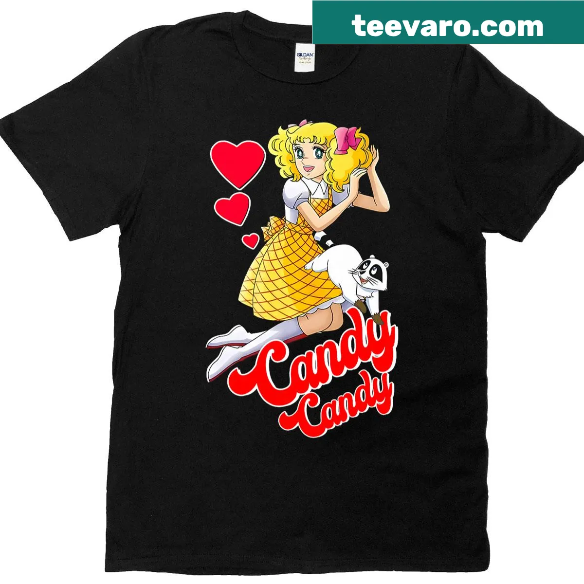Retro T-shirt featuring nostalgic anime cartoon design — on a men's t-shirt