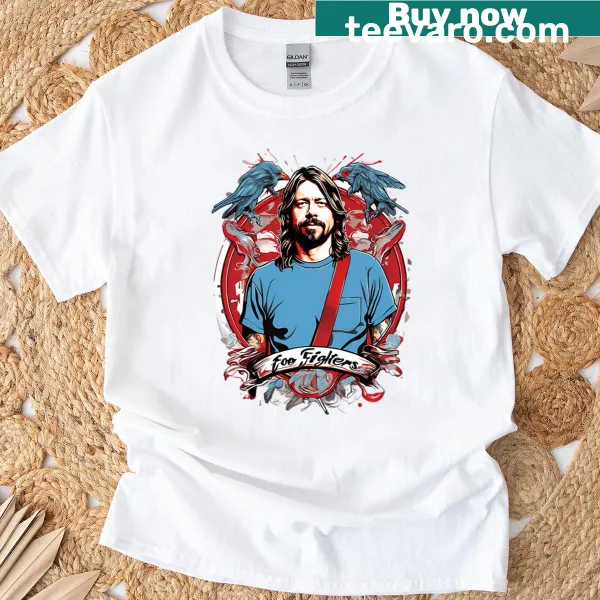 Vintage-inspired t-shirt with music-themed graphics and text