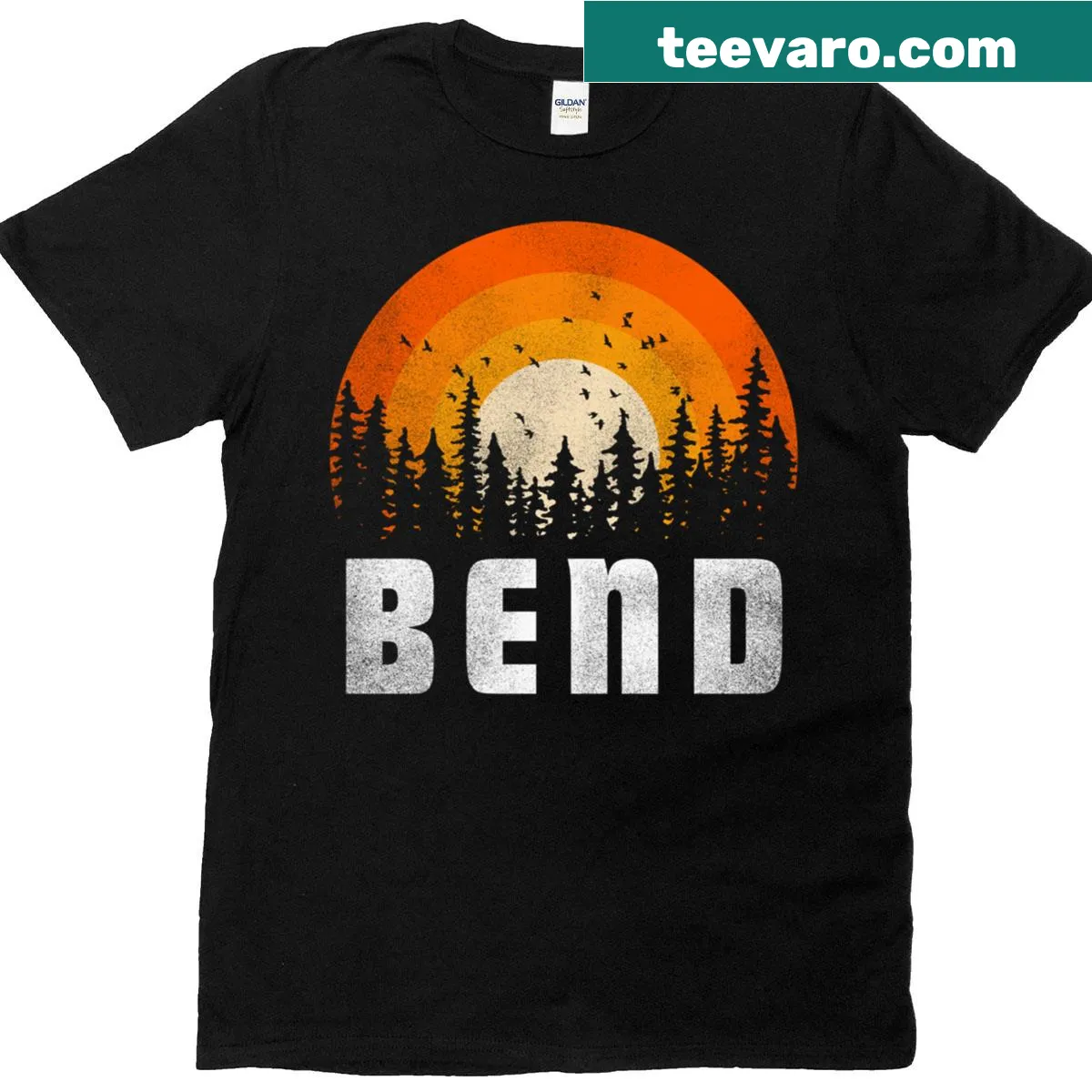 Retro graphic design T-shirt inspired by 70s and 80s fashion — on a men's t-shirt